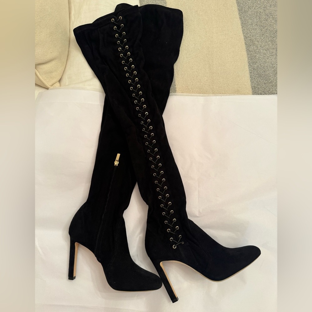 Jimmy Choo Black Over-the-Knee Boots